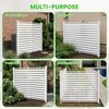 5 Ft x 4 Ft Air Conditioner Fence, White Vinyl