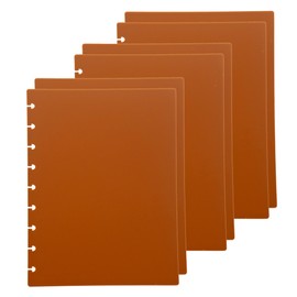 ITSYHPRO 3 Set Medium Disc Planner Cover Discbound Notebook Covers Candy Colors Compatible with Levenger Circa Arc TUL Eagle and Happy Planner(Brown,Medium)