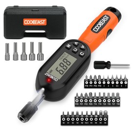 coobeast 38pcs Torque Screwdriver 1.01-106.2 in-lbs/0.11-12 Nm, 1/4 inch Drive Electronic Digital Torque Wrench Set Vibration with Buzzer/LED Notification for Gunsmithing, Scope Mounting