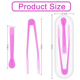 JUNEBRUSHS 10 Pack Colorful Contact Lens Remover and Inserter Tool Case Set, Portable Tweezers with Soft Tip, Applicator for Soft Hard Contact Lenses