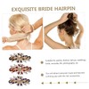 BIUDECO Rhinestone Hairpin Hair Accessories for Women Bridal Hairpin Hair