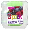 Sistema Sistema KLIP IT Accents Collection Food Storage Containers, 6.7 oz./0.2 L, Color Received May Vary, 3 Count
