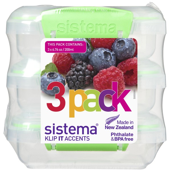 Sistema Sistema KLIP IT Accents Collection Food Storage Containers, 6.7