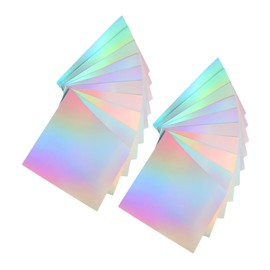 SEWACC 20 Sheets Holographic Cardstock Metallic Rainbow Foil Paper for DIY Projects Scrapbooking Card Making Durable Tear Resistant Colored Crafting Paper