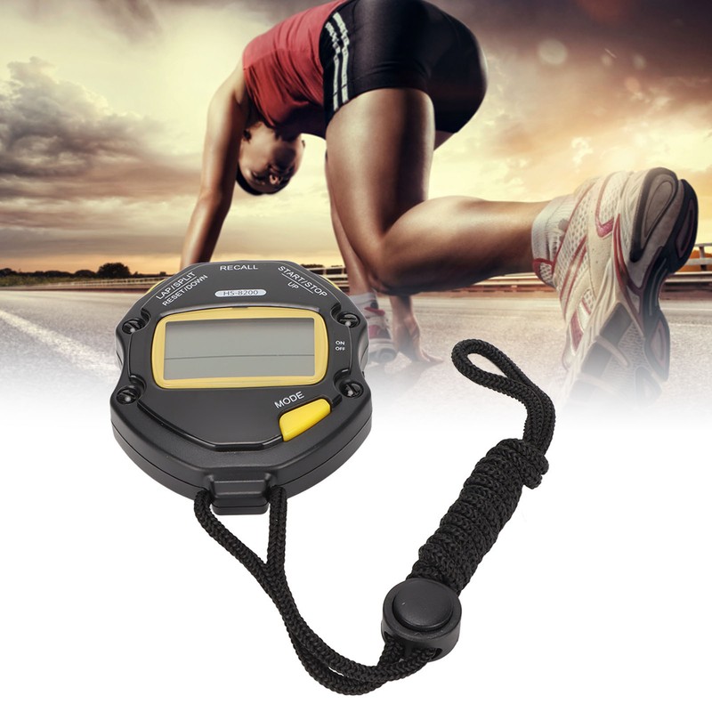 Electronic Stopwatch 2 Line Display 20 Lap Memory Digital Sports