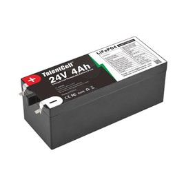 Talentcell 24V 4Ah LiFePO4 Lithium Battery Pack, 96Wh Deep Cycle Rechargeable Lithium Iron Phosphate Batteries