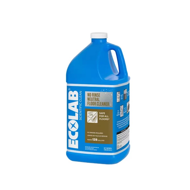 ECOLAB 1 Gal. No Rinse Neutral Floor Concentrate Cleaner, Residue