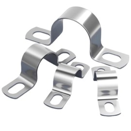 eupdd 30 pieces U-pipe clamps stainless steel set: pipe clamps 25/20/10 mm, for pipes, cables, water pipes, pipe attachment, mounting clamps, cable clamps for screwing, stainless steel