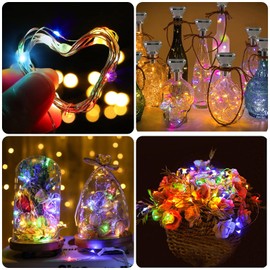 Diealles Shine Flaschenlichter, 6 Stück LED Flaschenlichterkette Korken, 2M 20LED Solar Lichterkette Aussen Klein, Flaschenbeleuchtung für Flaschen DIY Deko