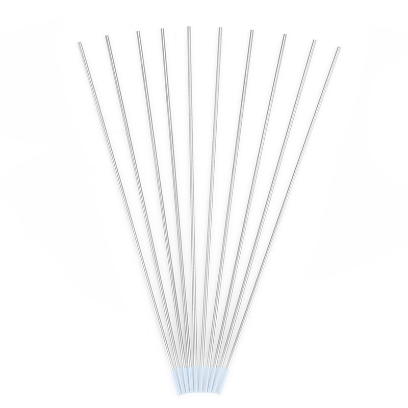 10Pcs Zirconiated Tungsten Electrodes WZ8 White Tip for AC Tig