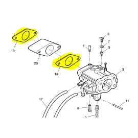 E-Z-GO 2 PCS CARBURETOR GASKET FIT EZGO 1991 & UP GAS GOLF CART 26725-G01 26726-G01