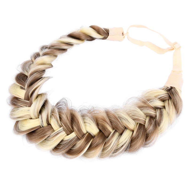 Gledola Messy Synthetic Hair Braided Headband Classic Chunky Wide Braided