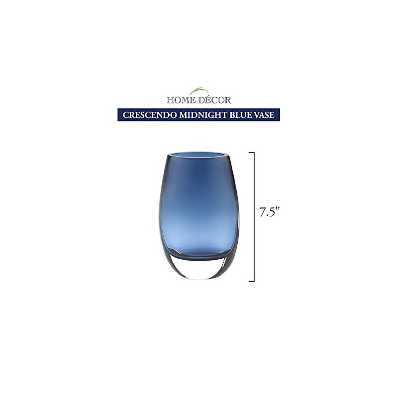 Badash - Crescendo European Mouth Blown Crystal Midnight Blue 7.5"