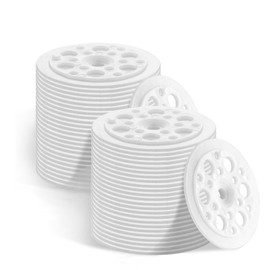 120pcs Plastic Washers Load Spreading Polypropylene Washers, 45mm Board Washers for Fixing and Supporting Foam Insulation Panels, Flat Washers Insulation Foam Board Load Spreading (White)