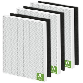 115115 HEPA Replacement Filters A for Winix PlasmaWave Air Purifier C535 5300 5300-2 6300 6300-2 P300 AM90 C909 9800, 3 True HEPA Size 21 Filter + 3 Activated Carbon Pre-Filters