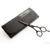 Professional Offset Hair Cutting Scissors, 14 cm, Black, with Case