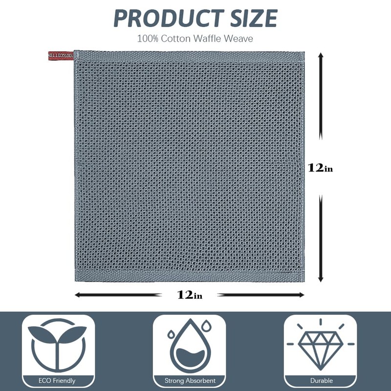 Nialnant 100% Cotton Waffle Weave Kitchen Towels,6 Pack Dish Cloths