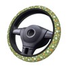 MAGIFUN Green Floral Steering Wheel Cover for Women Cute Daisy
