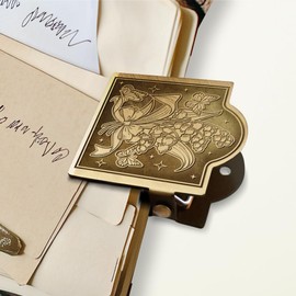 ANATTASOUL Travel Diary Clip Metal Book and Bill Binder Clips Alloy Antique Bronze Vintage Lily of the Valley Decorative Travellers for Travellers Art Journaling Reading Decoration