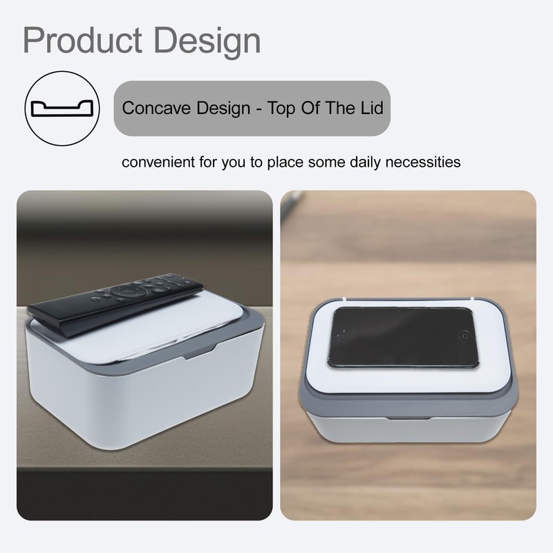 Flushable Wipes Dispenser Compatible with Cottonelle Leak-Proof&Dust-Free,Easy Access&Space-Saving,1PC