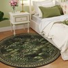 Rugcomf Circle Rug Impressionist-Style Vintage Round Rug 4ft Non Slip