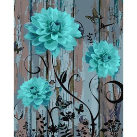 eimivrc Paint by Numbers Kit for Adults Flower-Paint by NumbersFlower,Paint by Number Kit for Canvas Adult Paint by Numbers Kit Perfect for Home Wall Decor(16x20 Inch)