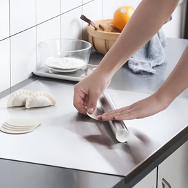 bscsqld 304 stainless steel cutting plate. Lipped stainless steel cutting board. Large cutting board suitable for meat, fruits, vegetables, bread, and baking.