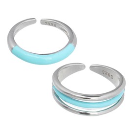 TOVINANNA 2pcs Adjustable Aesthetic Rings for Women Open Design Unique Fashion Jewelry Valentine's Day and Mother's Day Accessories Occasion