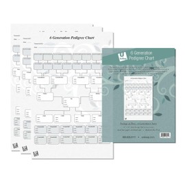 UniKeep Pedigree Charts for Genalogy Reasearch - Archival Quality Paper (6 Gen Pedigree)