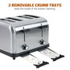 Clivia Commercial Toaster for Restaurant, 4 Slice Toaster Heavy Duty