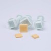 3Pcs Square Plunger Cutters Set Fondant Sugarcraft Decorating Cutters Tools-Tiny(0.6")