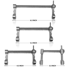 DEXSUR Canine Mouth Gag Set 4 Pcs - Stainless Steel Oral Restraint Aid with Spring Action for Veterinary Use, Sizes 3.75", 4.5", 5.5", 6.5"