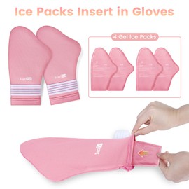 SuzziPad Replacement Ice Gel Packs for SuzziPad Cold Therapy Gloves and Socks(10-Piece Set), L