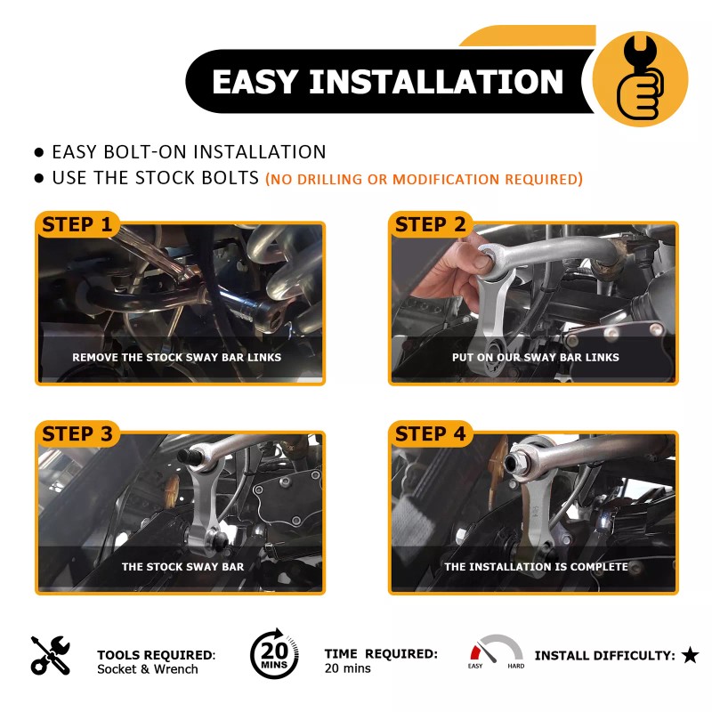 DYSO For 2019-2024 Can Am Maverick X3 Models Front Aluminum