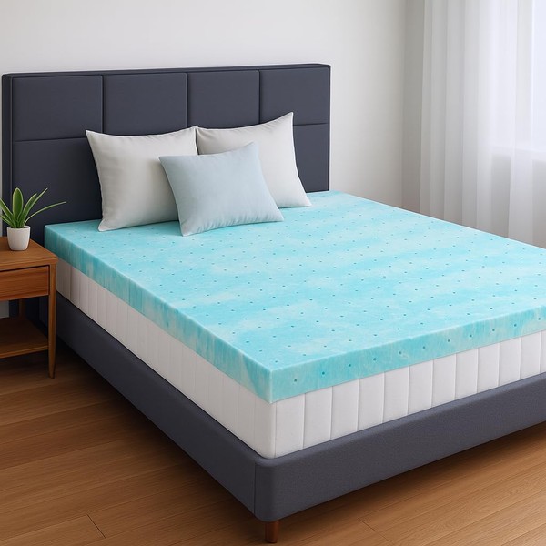 3 Inch Mattress Topper Twin, Gel Memory Foam Infused Bed