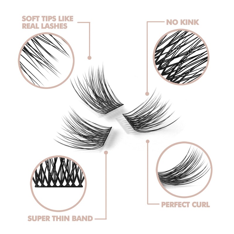DIY Eyelash Extension, 3D Effect Glue Bonded Band Individual Lash