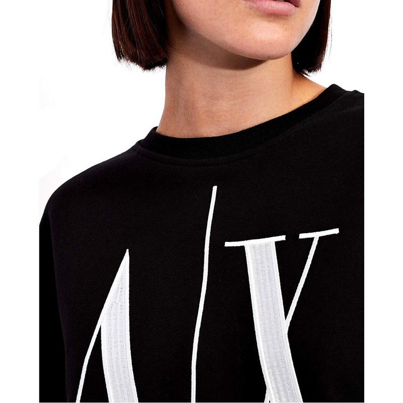 Armani Exchange Women's Icon Project Sweat Sweatshirt, black