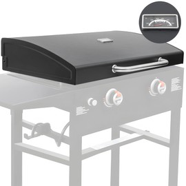 Griddle Lid for Blackstone 28in Griddle 5857 Griddle Hood for Omnivore 1883 2147 2287 Powder Coated Steel with Stainless Steel Handle Flat Top Grill Cover for Blackstone 28in Griddle