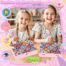 Gift Girls 5-6-7-8-9 Years: Crafts Girls 5 6 7 8 9 10 Years Diamond Painting Jewellery Box Craft Set Children Toy from 6-10 Years Mandala Gifts for Girls Birthday Gift Ideas