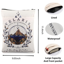 AKTAP ACOMAF Merch Acotar Book Covers SJM Gift City of Starlight Book Covers Bookworm Gift Velaris The City of Starlight Book Cover for Book Lovers, Velaris White Bs, Unit size, customized