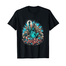 New York City Hip Hop Graffiti Style Statue of Liberty T-Shirt