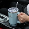 40oz Leakproof Stainless Steel Insulated Travel Tumbler with Handle, Straw