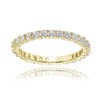 Hoops & Loops Yellow Gold Flashed Sterling Silver Cubic Zirconia