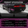 POPMOTORZ 2PCS Rear Fender Pink Purple LED Side Marker Lights