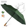 KELINTER® Wooden Handle Windproof Folding Umbrella with Auto Open and