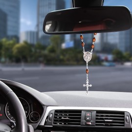 Fritz Cox Car Rosary Necklace The Ideal Travel Companion (Wood)