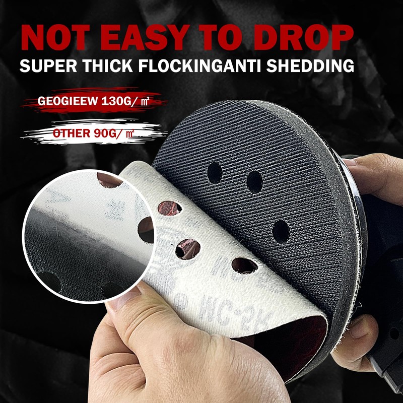 GEOGIEEW 90PCS 125mm Sanding Discs Pads, 5 Inch 8 Hole