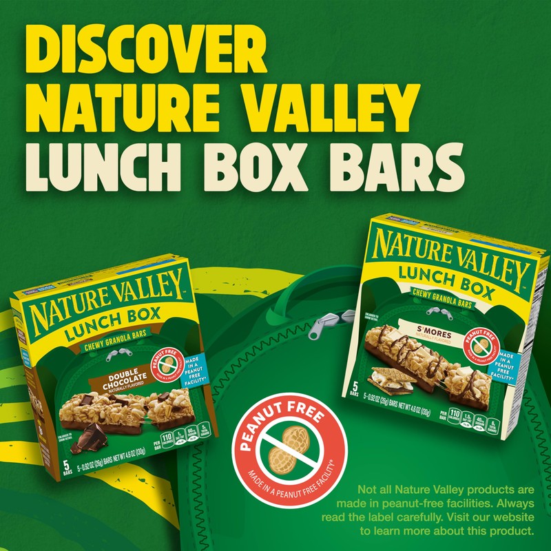 Nature Valley Peanut-Free Chewy Granola Bars, Double Chocolate, Made in