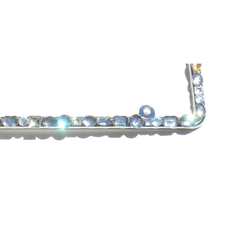 Chunky Mix AB Clear Crystal Rhinestone License Plate Frame (4
