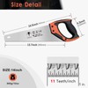 14 Inch Wood Hand Saw, 11 TPI Universal Handsaw Non-slip